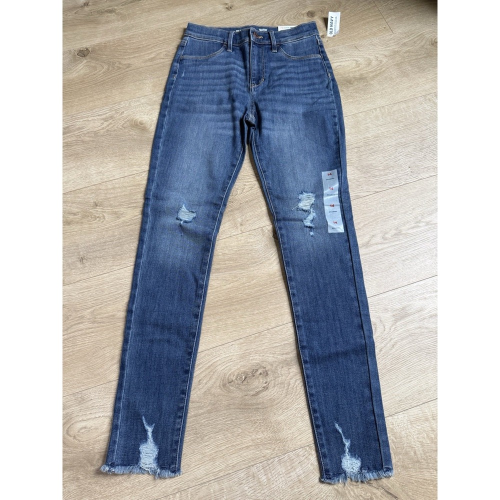 NWT Kids Girls Old Navy 360 Stretch Ballerina Jeggings Distressed‎ Size 14